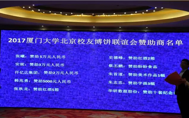 “博餅”是閩南地區(qū)有的傳統(tǒng)形式歡慶，此次活動(dòng)以這種形式向母校致以美優(yōu)的祝福，也寄托著各地廈人永久母校情和青春回憶的活動(dòng)。